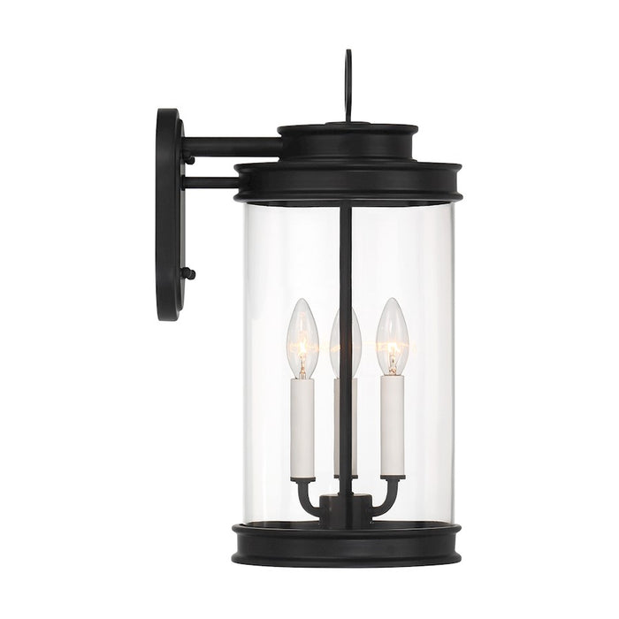 Savoy House Englewood 3 Light 19" Outdoor Wall Lantern, Black/Clear