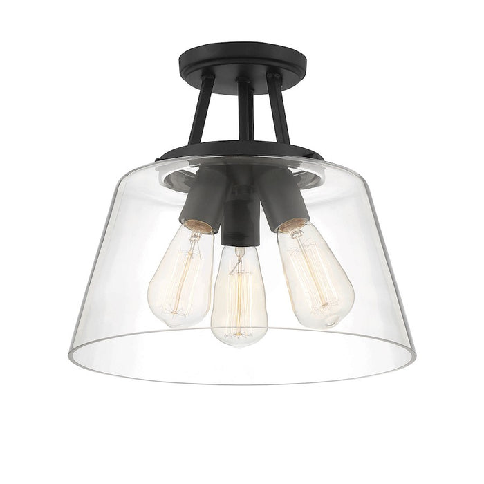 Savoy House Calhoun 3-Light Ceiling Light, Matte Black