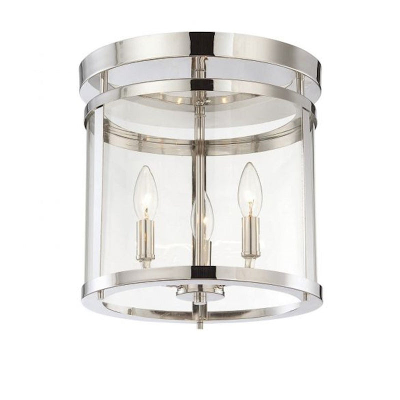 Savoy House Penrose 3-Light Ceiling Light, Polished Nickel