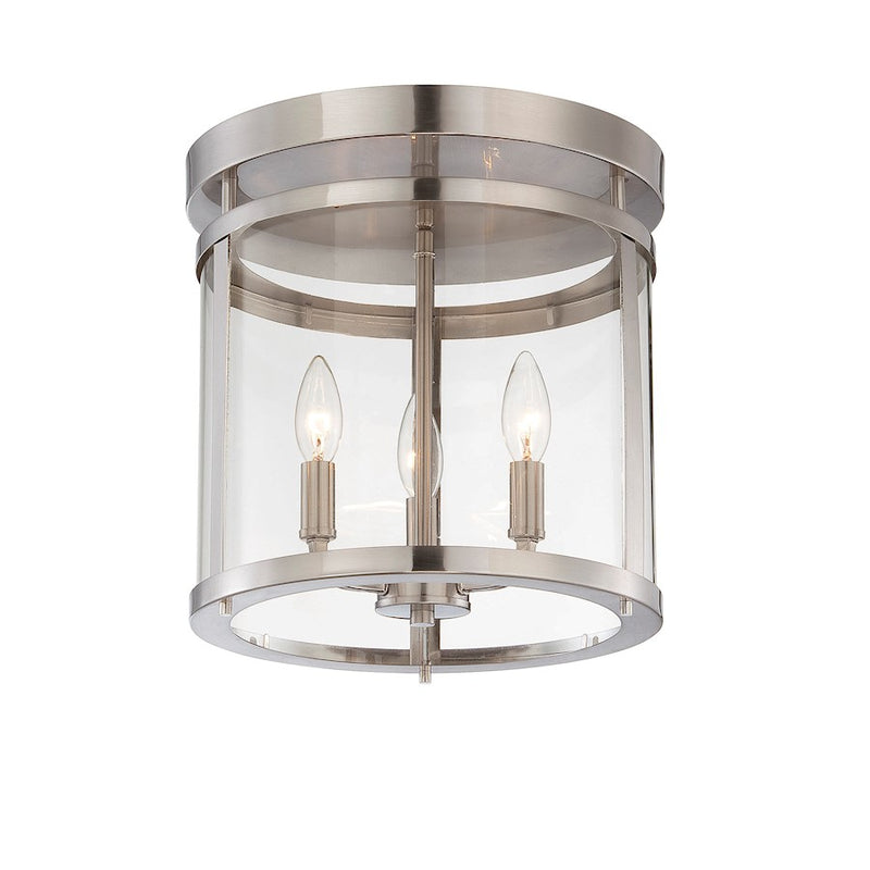 Savoy House Penrose 3-Light Ceiling Light, Satin Nickel