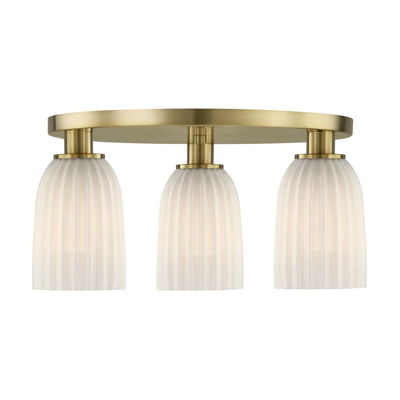 Savoy House Essentials Baldwin 3Lt Flush Mount, Noble Brass