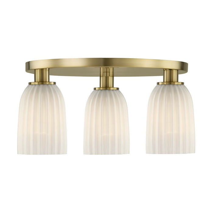 Savoy House Essentials Baldwin 3Lt Flush Mount, Noble Brass - 6-1247-3-127
