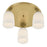 Savoy House Essentials Baldwin 3Lt Flush Mount, Noble Brass