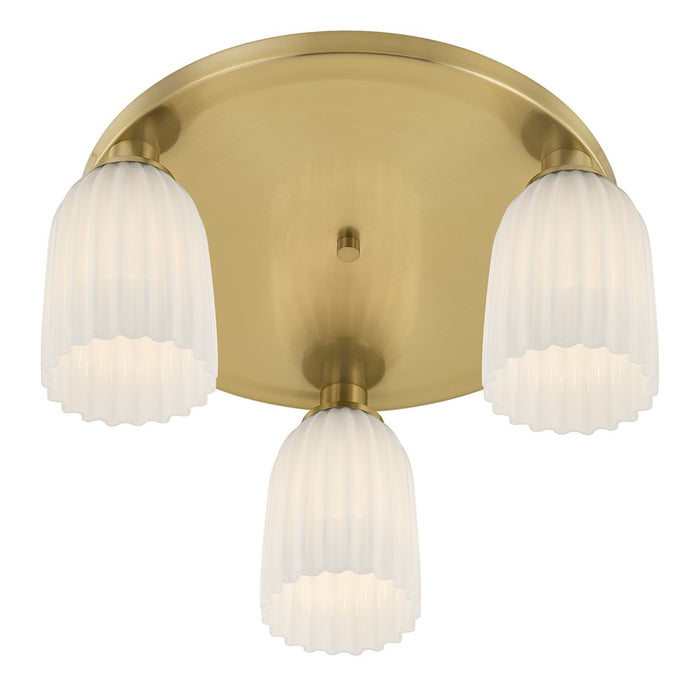 Savoy House Essentials Baldwin 3Lt Flush Mount, Noble Brass