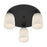 Savoy House Essentials Baldwin 3Lt Flush Mount, Black/White