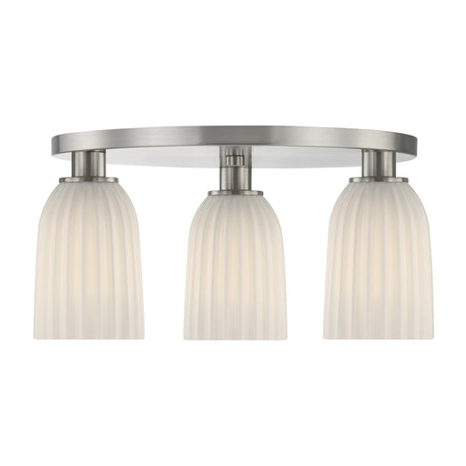Savoy House Essentials Baldwin 3Lt Flush Mount, Satin Nickel - 6-1247-3-SN