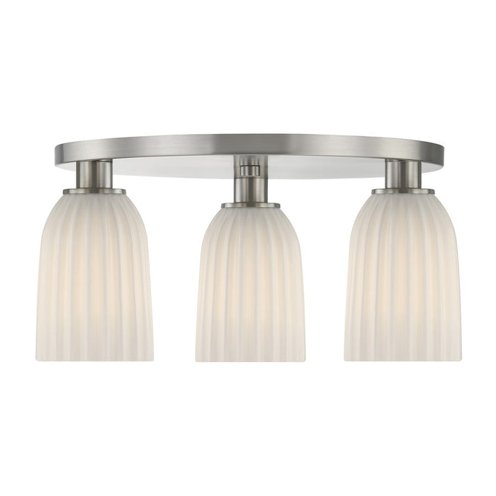 Savoy House Essentials Baldwin 3Lt Flush Mount, Satin Nickel - 6-1247-3-SN