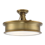 Savoy House Watkins 3-Light 9" Ceiling Light, Warm Brass - 6-134-3-322