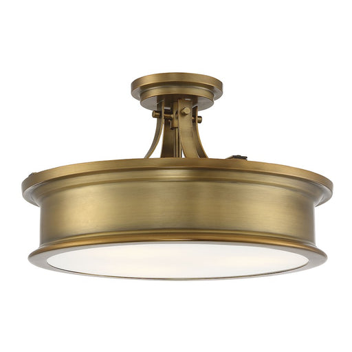 Savoy House Watkins 3-Light 9" Ceiling Light, Warm Brass - 6-134-3-322