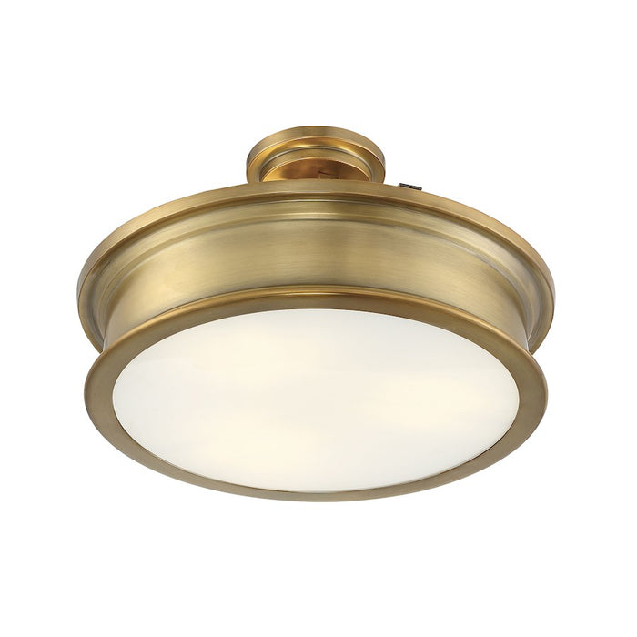 Savoy House Watkins 3-Light 9" Ceiling Light, Warm Brass