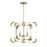 Savoy House Rotterdam 4Lt Convertible Semi-Flush/Pendant, Brass