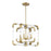 Savoy House Rotterdam 4Lt Convertible Semi-Flush/Pendant, Brass