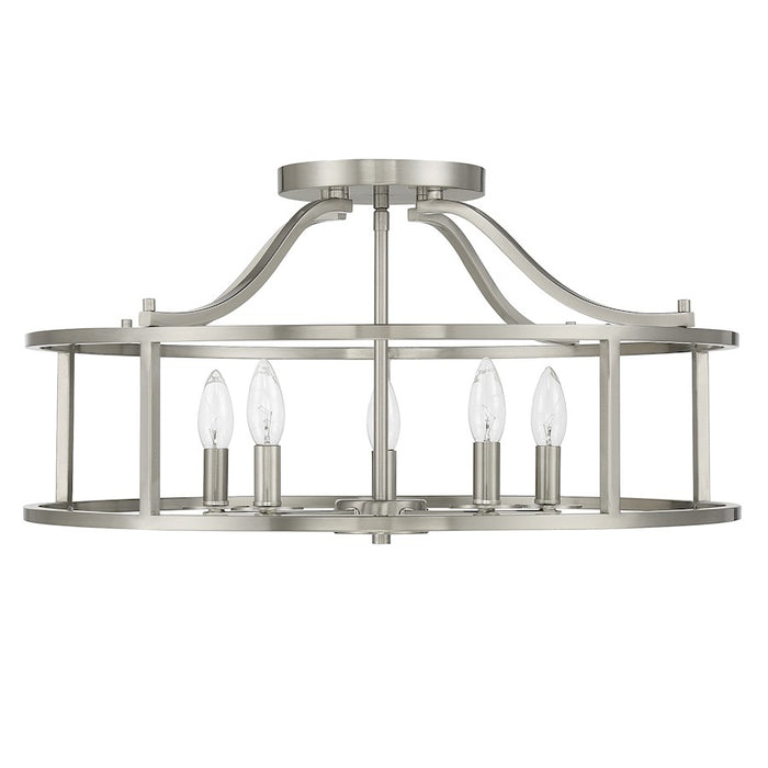 Savoy House Stockton 5-Light Ceiling Light, Satin Nickel