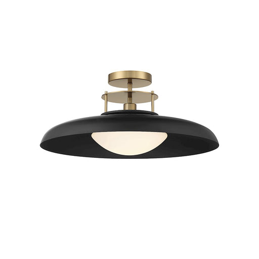 Savoy House Gavin 1Lt Ceiling Light, Black/Brass - 6-1685-1-143