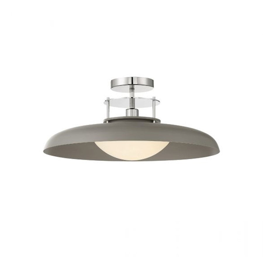 Savoy House Gavin 1Lt Ceiling Light, Gray/ Nickel - 6-1685-1-175