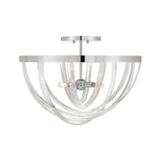 Savoy House Jennings 24in 4-Light Semi-Flush Mount | Modern & Glam Polished Chrome and Acrylic | Foyer & Bedroom Ceiling Light | 24 | Model 6-1777-4-11