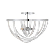 Savoy House Jennings 24in 4-Light Semi-Flush Mount | Modern & Glam Polished Chrome and Acrylic | Foyer & Bedroom Ceiling Light | 24 | Model 6-1777-4-11