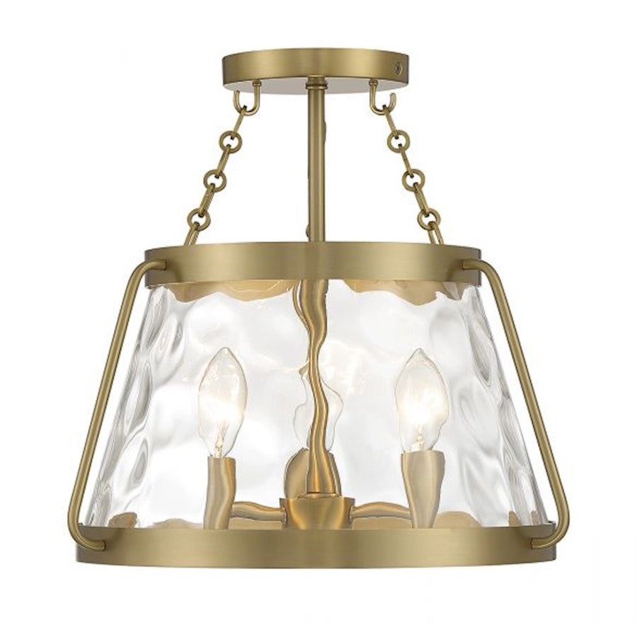 Savoy House Crawford 3-Light Ceiling Light, Warm Brass - 6-1802-3-322