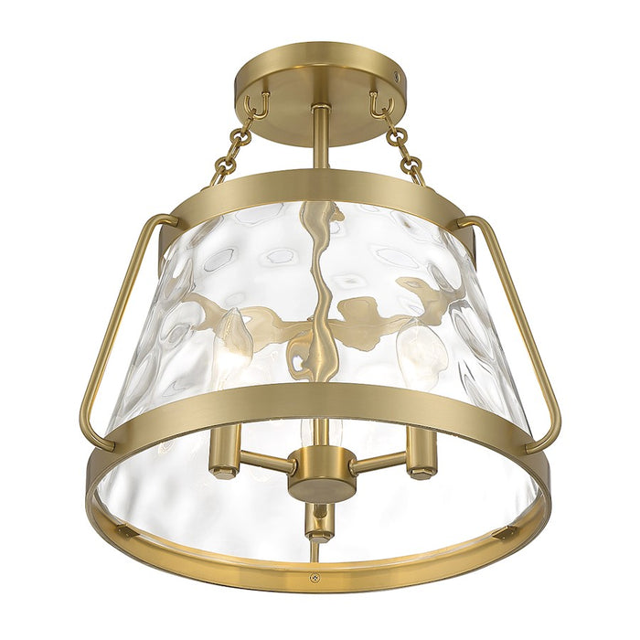 Savoy House Crawford 3-Light Ceiling Light, Warm Brass