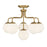 Savoy House Marco 6-Light Ceiling Light, Warm Brass/Opal - 6-1950-6-322