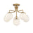 Savoy House Marco 6-Light Ceiling Light, Warm Brass/Opal