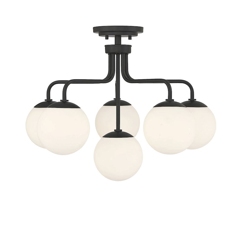 Savoy House Marco 6-Light Ceiling Light, Matte Black