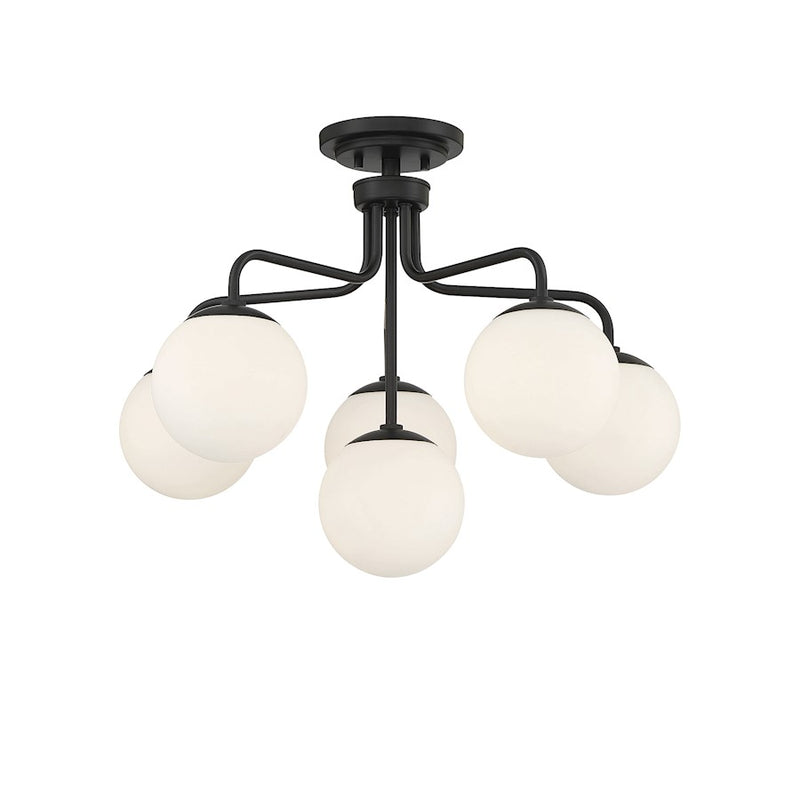 Savoy House Marco 6-Light Ceiling Light, Matte Black