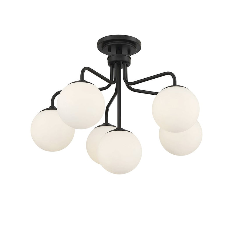 Savoy House Marco 6-Light Ceiling Light, Matte Black