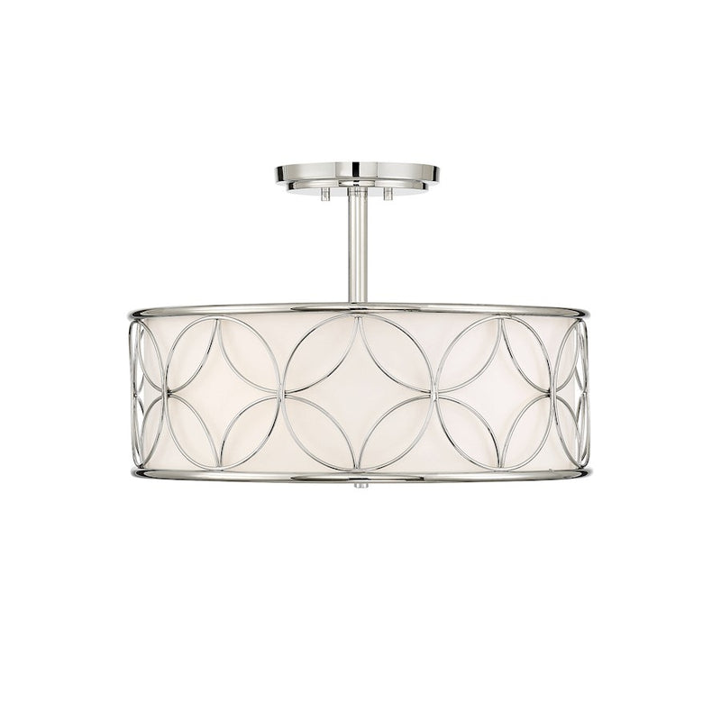 Savoy House Reid 4-Light Ceiling Light, Polished Nickel