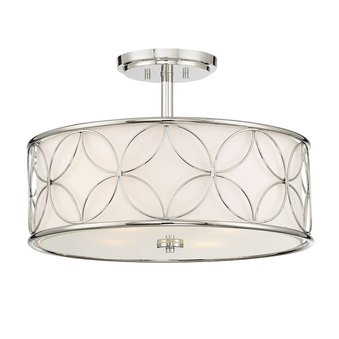 Savoy House Reid 4-Light Ceiling Light, Polished Nickel