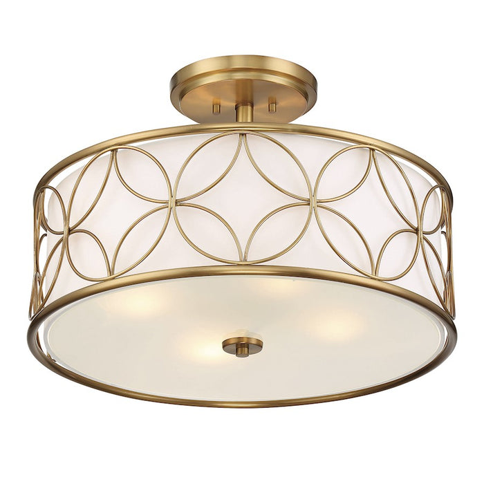 Savoy House Reid 4-Light Ceiling Light, Warm Brass