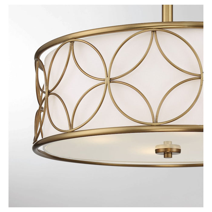 Savoy House Reid 4-Light Ceiling Light, Warm Brass