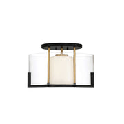 Savoy House Eaton 1Lt Ceiling Light, Black/Brass - 6-1981-1-143