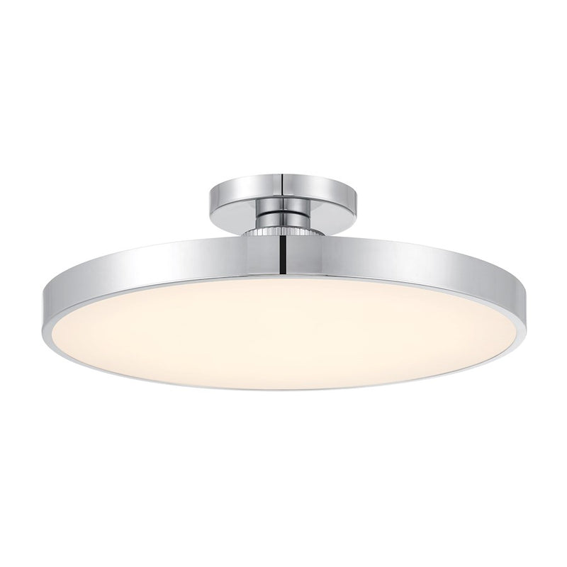 Savoy House Thayer 1 Light Semi-Flush, Chrome