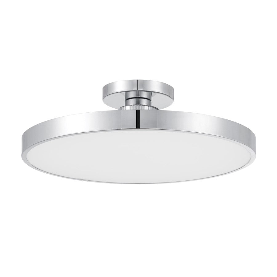 Savoy House Thayer 1 Light Semi-Flush, Chrome