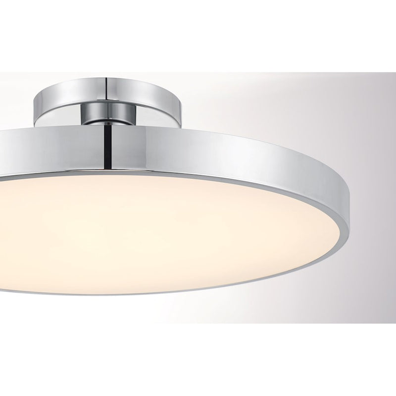 Savoy House Thayer 1 Light Semi-Flush, Chrome