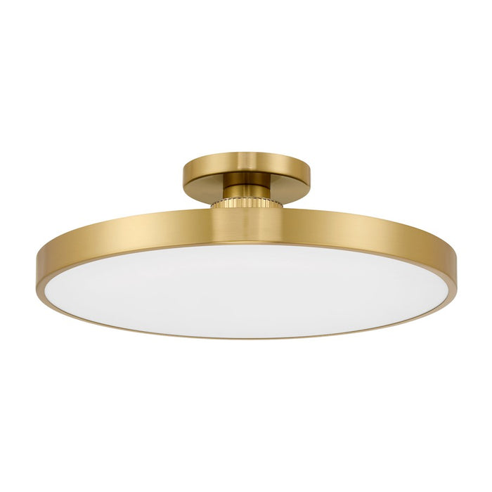 Savoy House Thayer 1 Light Semi-Flush, Warm Brass