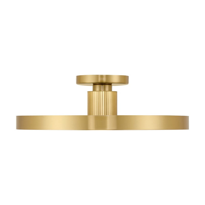 Savoy House Thayer 1 Light Semi-Flush, Warm Brass