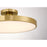 Savoy House Thayer 1 Light Semi-Flush, Warm Brass