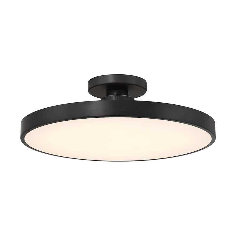 Savoy House Thayer 1 Light Semi-Flush, Matte Black
