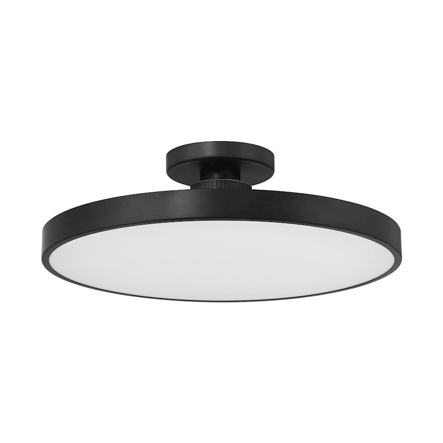 Savoy House Thayer 1 Light Semi-Flush, Matte Black