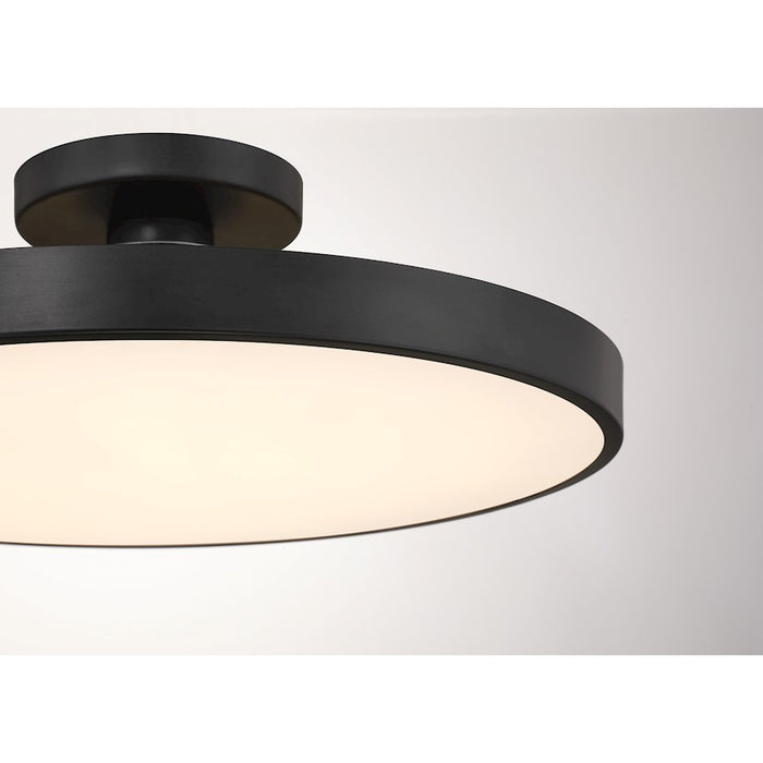 Savoy House Thayer 1 Light Semi-Flush, Matte Black