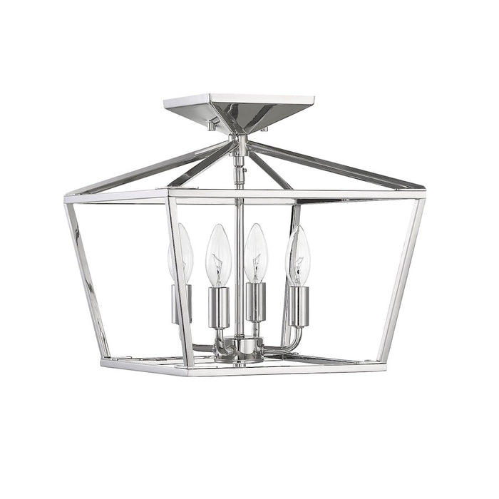 Savoy House Townsend 4-Light Ceiling Light, Polished Nickel