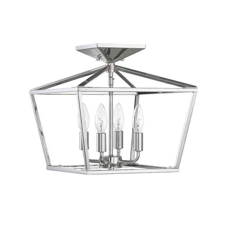 Savoy House Townsend 4-Light Ceiling Light, Polished Nickel