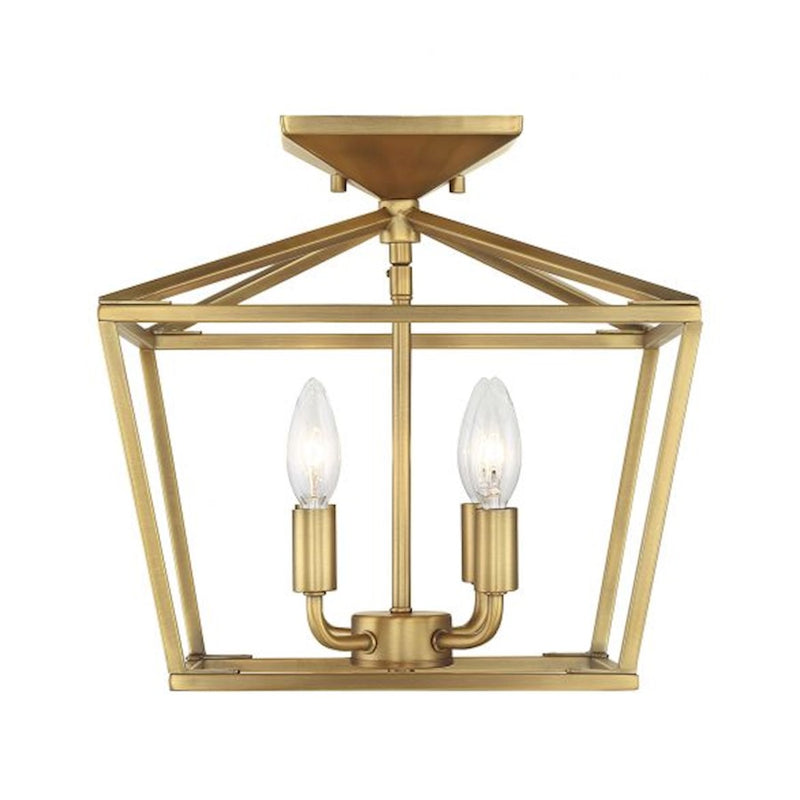 Savoy House Townsend 4-Light Ceiling Light, Warm Brass