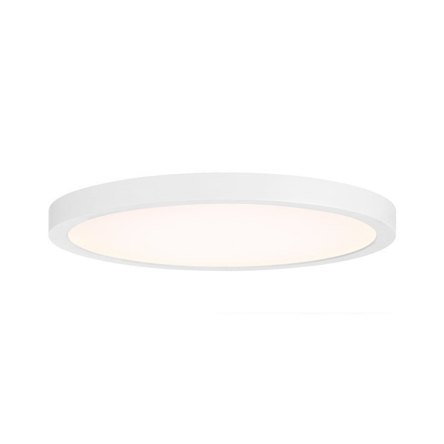 Essentials 1 Light 12" LED Flush Mount, White/Clear - 6-3333-12-WH