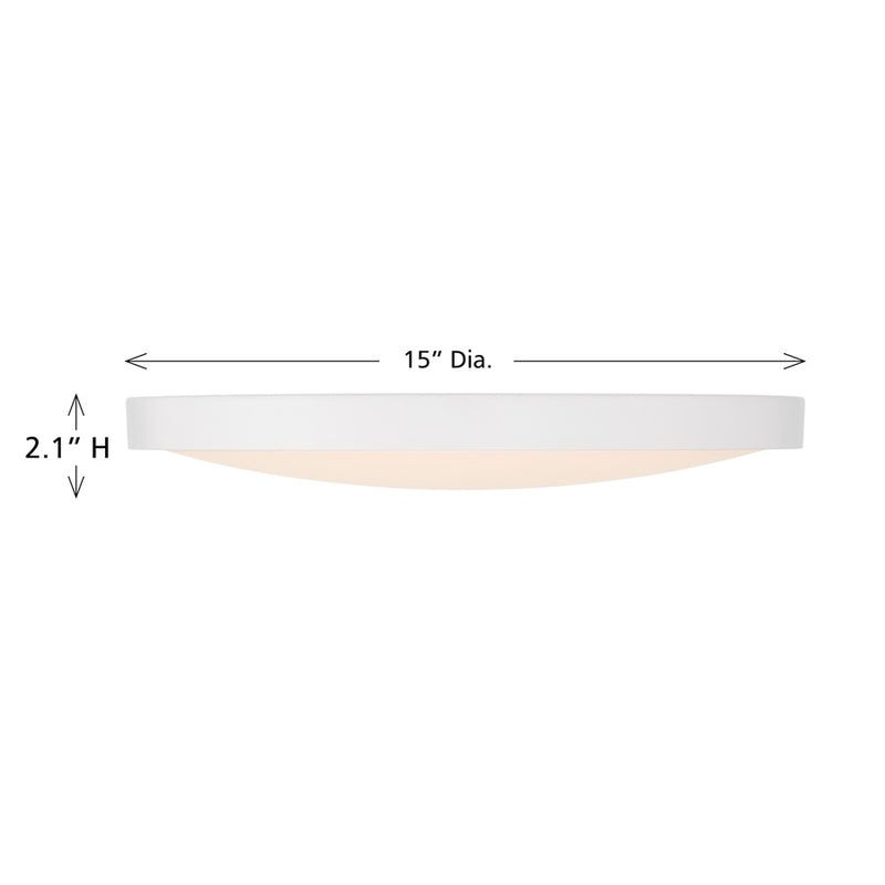 Savoy House Lighting Assets 15" Flush Mount, White