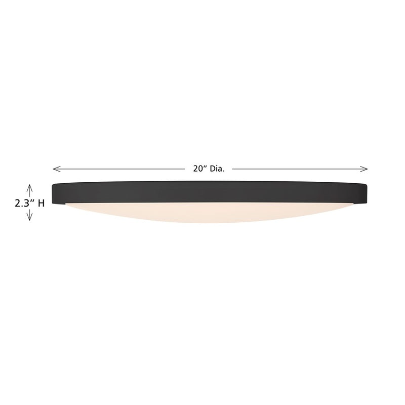 Savoy House Lighting Assets 20" Flush Mount, Black