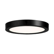 Essentials 1 Light 7" LED Flush Mount, Black/Clear - 6-3333-7-BK