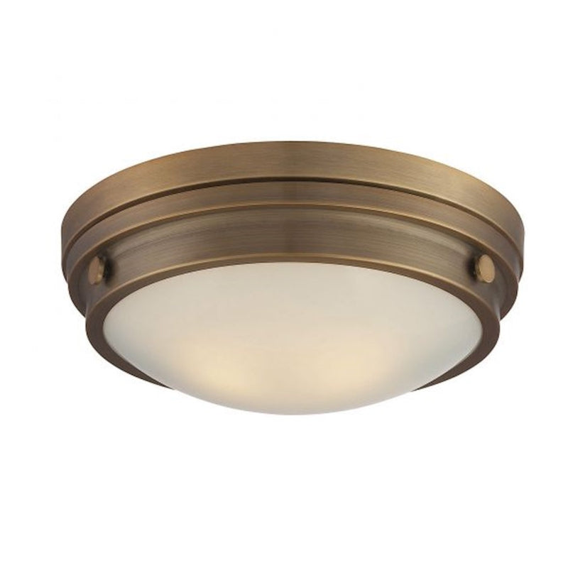 Savoy House Lucerne 2-Light Ceiling Light, Warm Brass